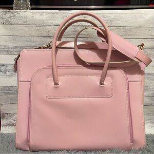 NWOT McKlein Pink Leather Laptop Protection Breifcase w/Shoulderstrap